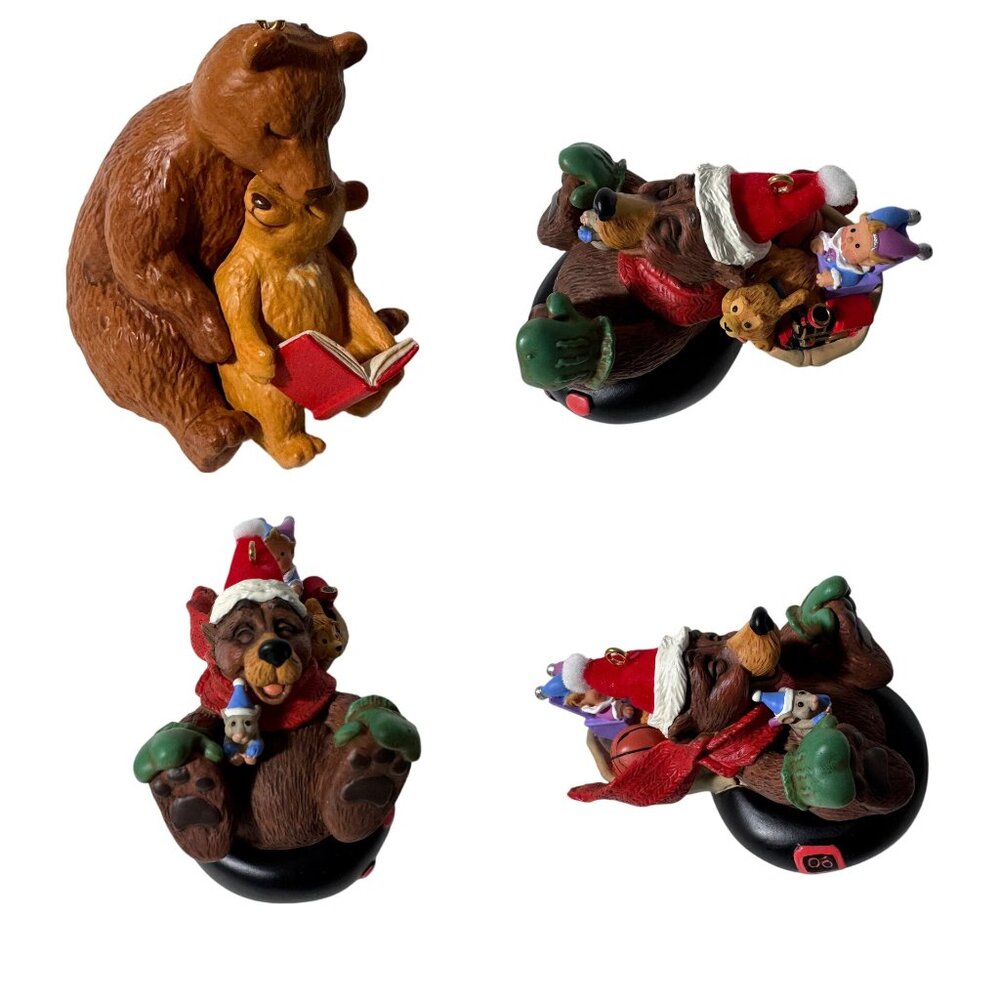 Hallmark Keepsake Christmas Ornament Collection Snowmen Bears & Santa Lot of 10 - Picture 2 of 16